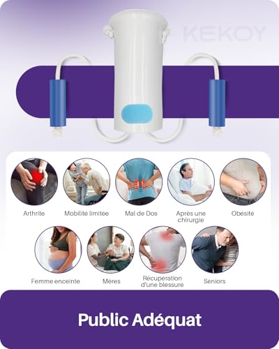 Kekoy Enfile-Chaussettes : Solution simplifiée face à l’aide à 3 doigts. Pratique pour seniors, post-op. hanche, femmes enceintes et personnes à mobilité réduite. Blanc – 1 pièce – vue 6