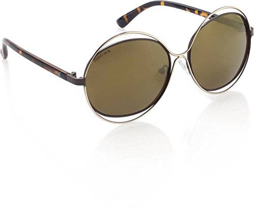 Mirrored Round Women's Sunglasses - (C080YL3F|56|Brown Color)-image-34