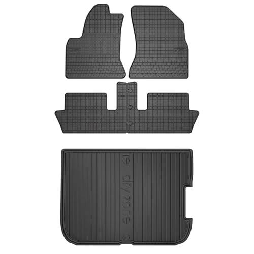 MOTOS Kit de tapis de voiture et de tapis de coffre en caoutchouc pour Citroen C4 Picasso I 2006-2013 Améliorez votre confort de voyage avec tapis...