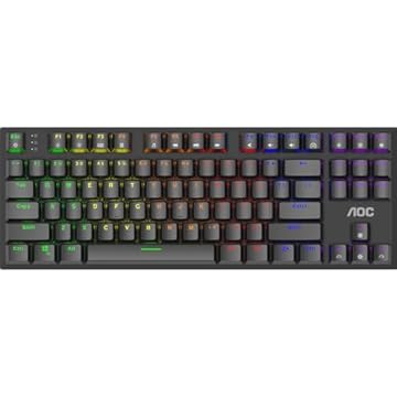 Teclado Mecânico Gamer AOC GK450 AOC Red Switch TKL US LED Rainbow Macro Manager
