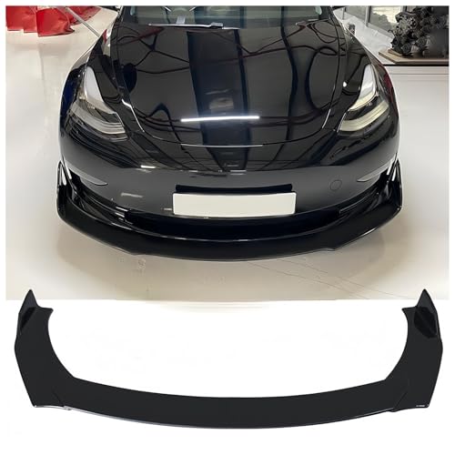 Becquet de lèvre de pare-chocs avant Tesla Model 3 2018 2019 Splitter Noir - 2