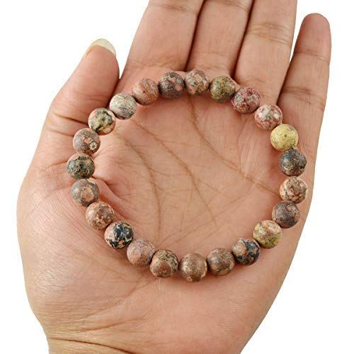 Image of Reiki Crystal Products Natural Crystal Stone 8 mm Round Bead Bracelet for Men & Women | Stretchable Gemstone Bracelet for Meditation, Yoga, Reiki & Daily Wear