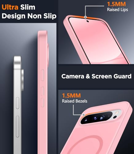 Coque translucide mate pour Pixel 10 Pro design premium SPIDERCASE rose