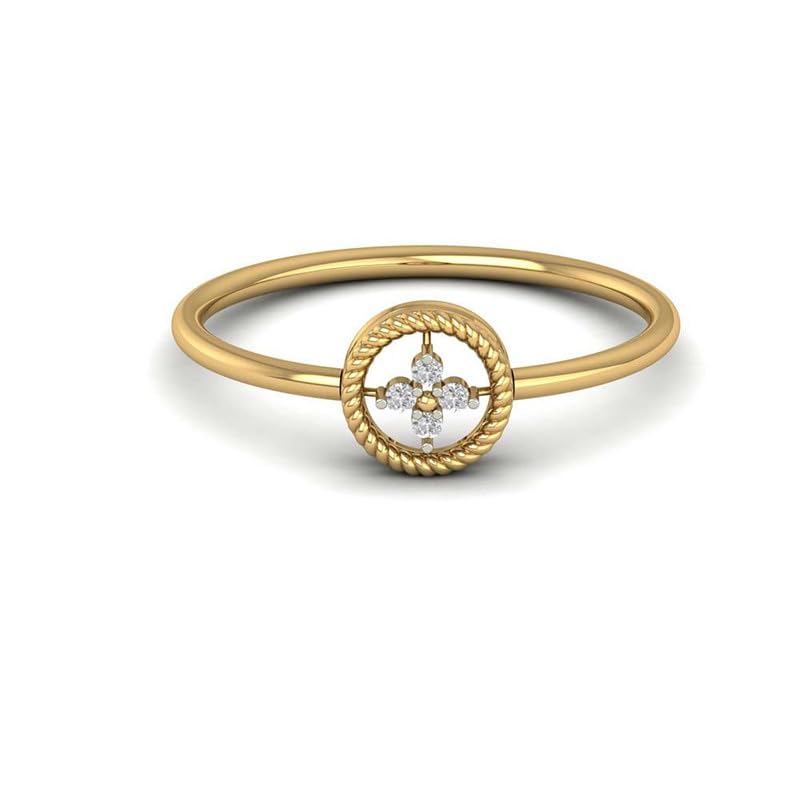 Image of DISHIS 14K /18K Yellow Gold Diamond Ring for Women