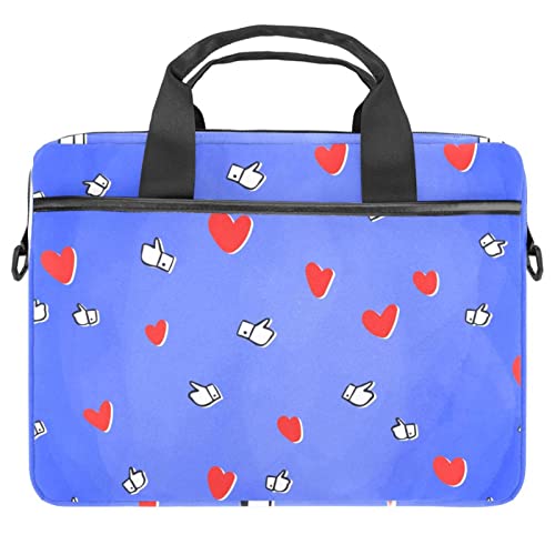 Sacoche à bandoulière pour ordinateur portable avec motif multicolore Likes Hearts