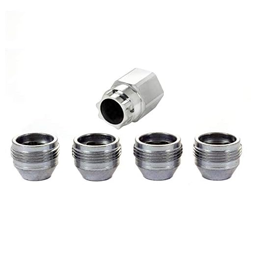 McGard 24019 Cone Seat - Under Hub Cap Wheel Locks (M14 x 1.5 Thread Size) - Set of 4 Silver
