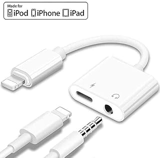 [Apple MFi Certified] Headphone Adapter & Splitter for iPhone, 2 in 1 Lightning