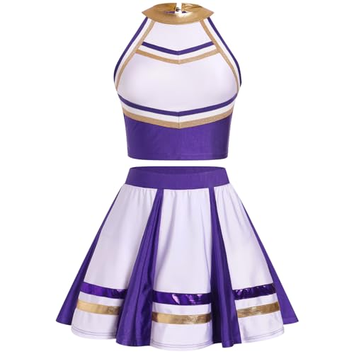 Uniforme de pom-pom girl pour adulte grande taille confortable et brillant
