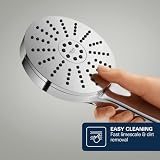 GROHE Vitalio Joy+ 120 - Pomme de douche 3 Jets: Pluie, Jet, Booster, (⌀120 mm, Économie d’Eau 6,3 l/min, Protection Anti-Brûlure, Montage Universel), Chrome, 1348630000 - 6