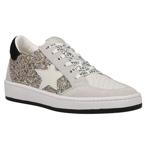 VINTAGE HAVANA Women's Kristen Glitter Lace Up Sneaker2