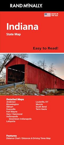 Rand McNally Easy to Read: Indiana State Map