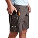 TRUEWERK Cloud Men's Work Shorts, Breathable, Moisture Wicking, Performance Utility Workwear, Deep Grey, L