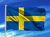 Alta calidad de impresión Oedim Bandera de Suecia 85x1,50cm  Reforzada y con Pespuntes  Bandera con 2 Ojales Metálicos y Resistente al Agua