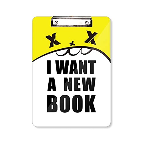 Porte-bloc A4 Art Déco I Want A New Book pour dessin et bureau