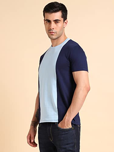 Image of Dennis Lingo Men's Cotton Slim Fit Solid Round Neck T-Shirt