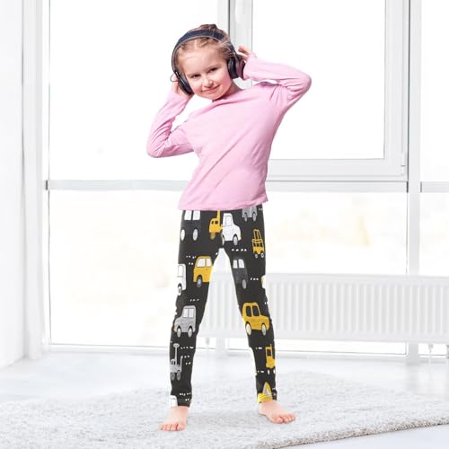 Bolaz Toddler Girls Leggings Printed Yoga Pants Leggings Cute Yellow Cars for Kids4