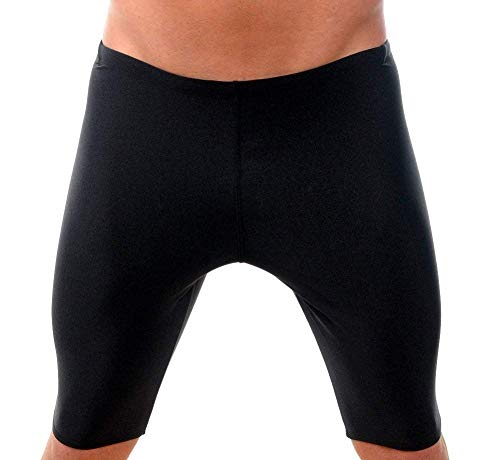 LYCOT Compression Half Tight Plain Athletic Fit Multi Sports Cycling, Cricket, Football, Badminton, Gym, Fitness & Other Outdoor Inner Wear (3XL, Black)