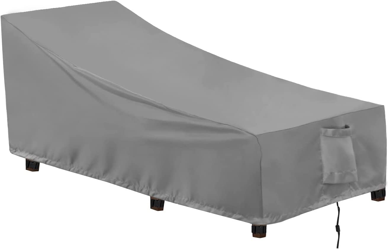 OutdoorLines- Funda Impermeable para tumbonas de Exterior, Resistente a los Rayos UV, Resistente a la Intemperie, para sofás de Exterior, 1 Paquete, 68 x 30 x 30 Pulgadas, Color Gris