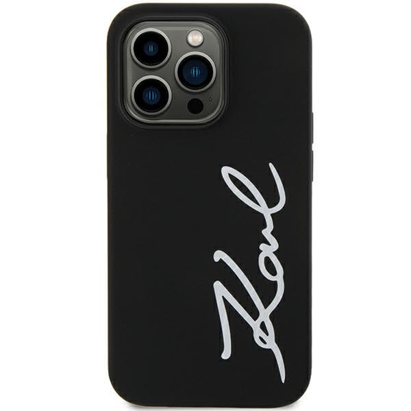 Karl Lagerfeld KLHCN61SKSVGK Coque rigide en silicone pour iPhone 11/Xr 6,1" Noir