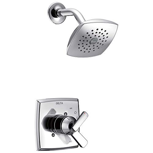 Delta Faucet Ashlyn 17 Series Dual-Handle Shower Faucet, Shower Trim Kit with Single-Spray Touch-Clean Shower Head, Chrome T17264 (Valve Not Included)