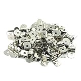Sydien 50Pcs M8 2Hole Strap U Bracket Tube Strap Stainless Steel Rigid Pipe Strap Clamp