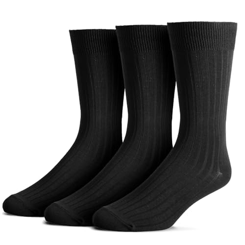 Chaussettes habillées en bambou garçon lot de 3 paires noires pour cérémonie