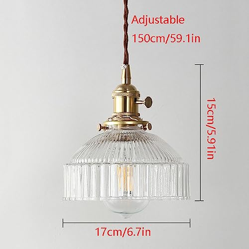 Candelabros de vidrio para colgar e iluminación ajustable E26 3