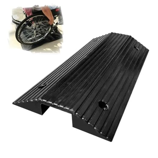 Rubber Wheelchair Ramp for Doorway NonSlip Surface 40 * 40 * 8cm