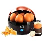 Neo 3 in 1 Durable Kitchen Electric Egg Cooker, Boiler, Poacher Poached Boiled & Omelette Maker Machine Steamer with Timer (Black and Copper)