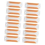 SOLUSTRE 12Pcs Rectangular Reflective Road Markers High Visibility Pavement Safety Reflectors for Driveways Gate Posts Tunnels Weatherproof Night Driving