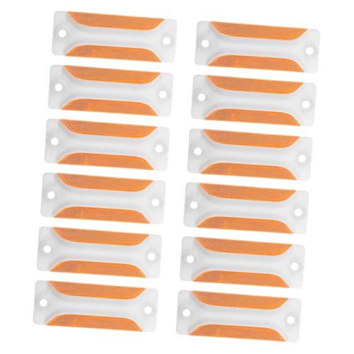 SOLUSTRE 12pcs Rectangular Traffic Reflectors High Intensity Reflective Road Markers for Driveways Gate Posts Pavement Safety with Weatherproof Design for Highways and Tunnels