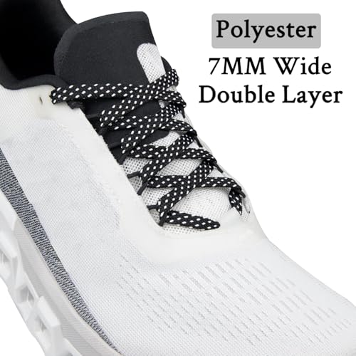 Image of Endoto 2 Pairs Shoe Laces for ON CloudMonster, 7MM Flat Shoelaces Replacement Women Men Sneakers Strings