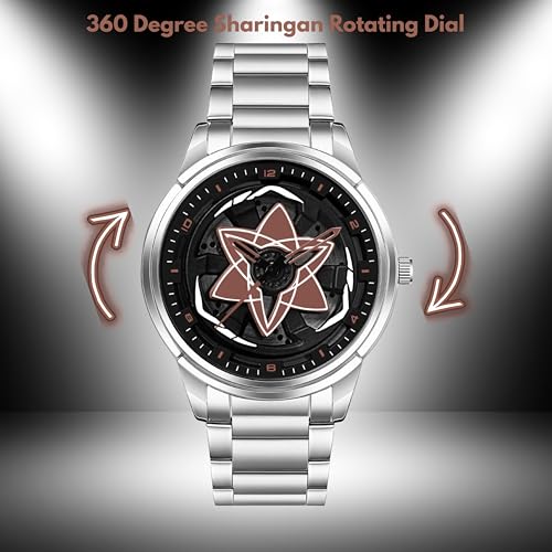 Image of Branded Men's Sport Quartz Watch Ninja Wheel Dial 360 Rotating Casual Fashion Stainless Steel Alloy Mens & Boy's Luxury Metal Gift Creative Watch