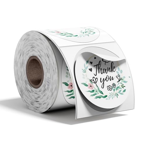 Image of 2'' Round Thermal Labels, 500pcs Circle Thermal Printer Label, Multi-Purpose for DIY Logo Design, Name /Price Tag, Address, QR Code, 750 Labels /Roll