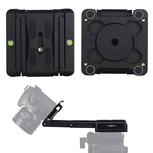 Adai Folding Z Flex Tilt Head Camera Tripod Mount 360°Rotating With Calibration Scales And 1/4” Screw Thread Standard Quick Release Plate Compatible With Dslr Camera Canon Sony Pentax #TOP7