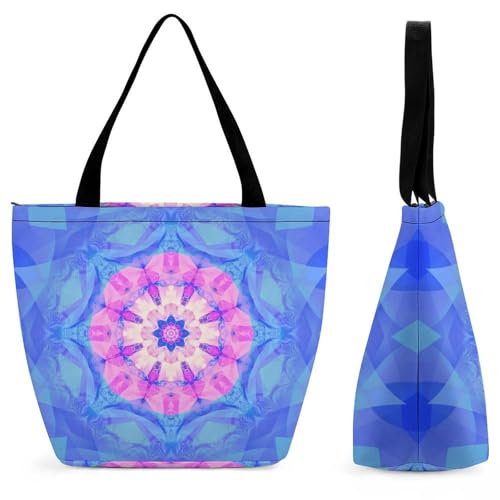 Sac à bandoulière kaléidoscope grand format, le sac de shopping idéal pour vos voyages
