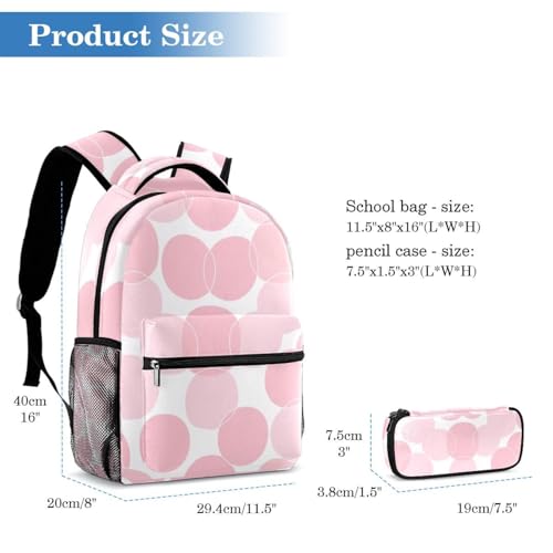 Ensemble sac à dos enfant et trousse multicolore rose pour réussir sa rentrée scolaire - 2