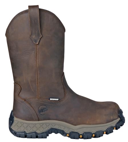 Hoss Men's Recon 11" Wellington Industrial Boot, Brown, 13 XX-Wide4