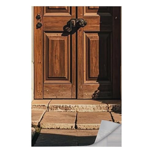 FHESDCW Rural Door Design Retro Towel Quick Dry Ice Towels for Hot Weather Breathable Camping Towels Sweat Super Absorbent Bathroom Towel for Gym Yoga Pilates Exercise