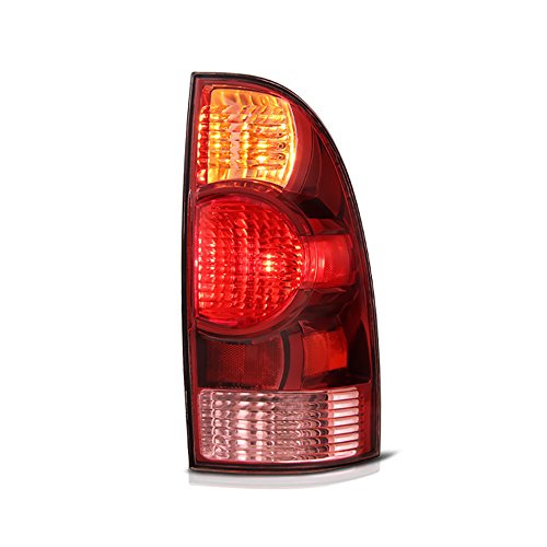 VIPMOTOZ Red Lens OE-Style Tail Light Lamp Assembly For 2005-2008 Toyota Tacoma Pickup Truck, Passenger Side