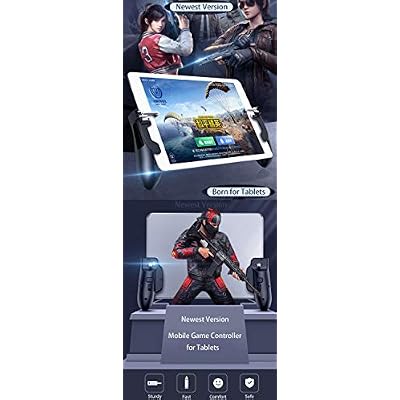 Mobile Game Controller for iPad/Tablets, Sensitive Shoot Aim Gamepad Trigger for PUBG/Knives Out, Handgrip for Tablet & Smartphones