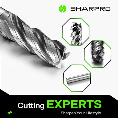 Image of 3 /16 Inch Shank Carbide Square End Mill, 4 Flute CNC End Mills, Heat-Resistant Metal Endmill Suitable Alloy Steel, Stainless Steel, Various Cast Iron