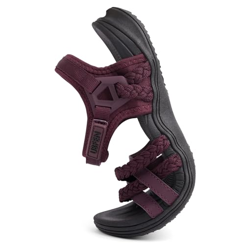 Image of UBFEN Womens Hiking Sandals Outdoor Comfortable Sport | Lightweight, Water Sandals, Adjustable Straps, Arch Support, Ideal for All-Day Wear, Beach, Vacation, Camping, Walking