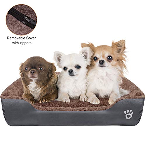 TR pet Dog Bed for Small to Medium Size Dogs, Washable Pet Bolster