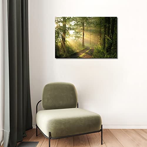 Forest Wall Art Modern Canvas Painting The Picture For Home Decorationtrees Foggy Morning Spring Landscape Print On Canvas Giclee Artwork For Wall Decor #TOP3