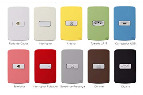 Placa + Suporte 4x2 1 Posto Composé Branca WEG