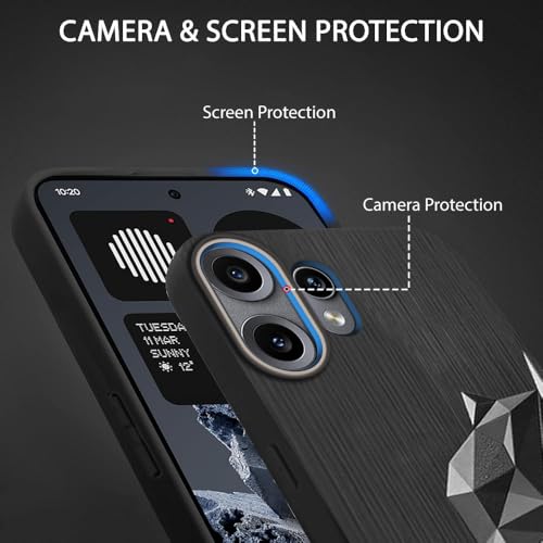 Image of TOUCCH 3D Face Case Back Cover for CMF 2 PRO|Shock Proof Design with Camera Protection Ring|Liquid Case (Microfibre Lining) for CMF 2 PRO|Silicone-Black