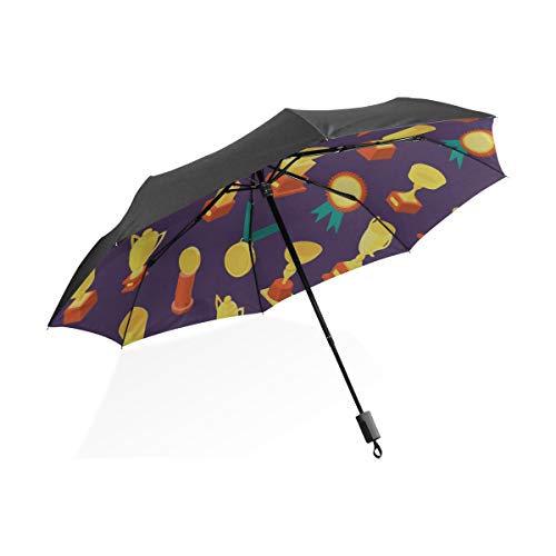Ombrello decorativo da competizione Concorso orgoglioso Trofeo portatile compatto Ombrello pieghevole Protezione antivento Ombrello da viaggio esterno antivento