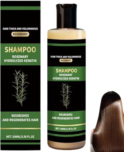 Rosemary Hair Growth Shampoo, Organic Rosemary and Hydrolyzed Keratin Shampoo, Unisex, Travel & Home Use