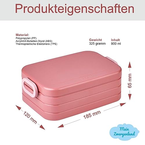 Bento-Box Mein Zwergenland Brotdose Take A Break midi in Mauve Pink